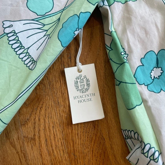 Tuckernuck (Hyacinth House) Green and Blue Floral Dorinda Midi Dress - Picture 9 of 10